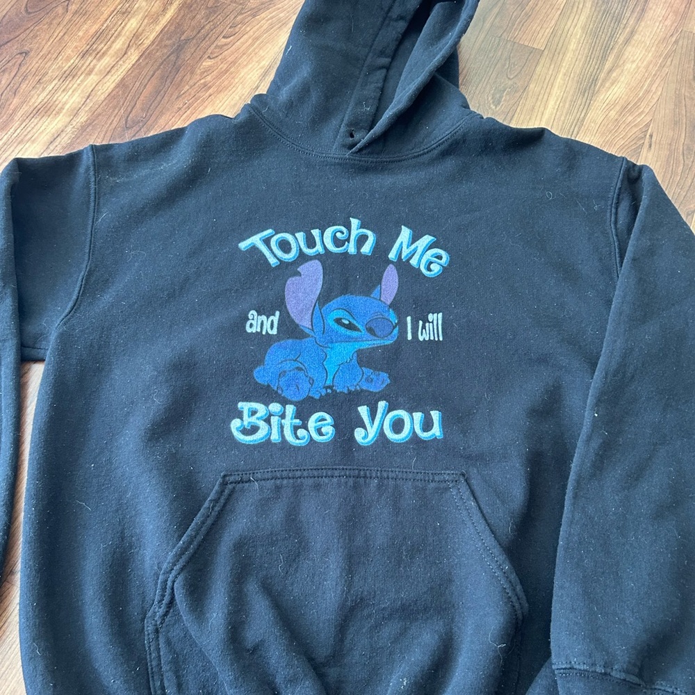 Black Stitch Graphic Hoodie
